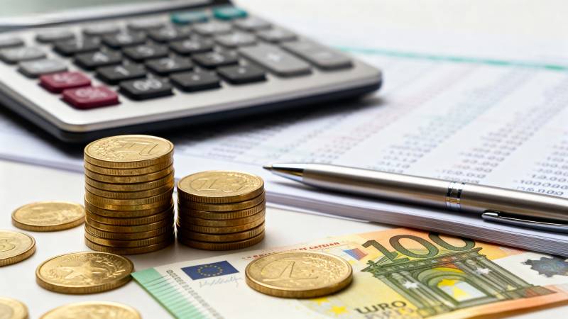 金钱与计算器图片