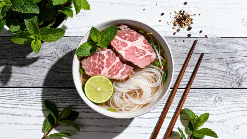 牛肉米粉碗图片