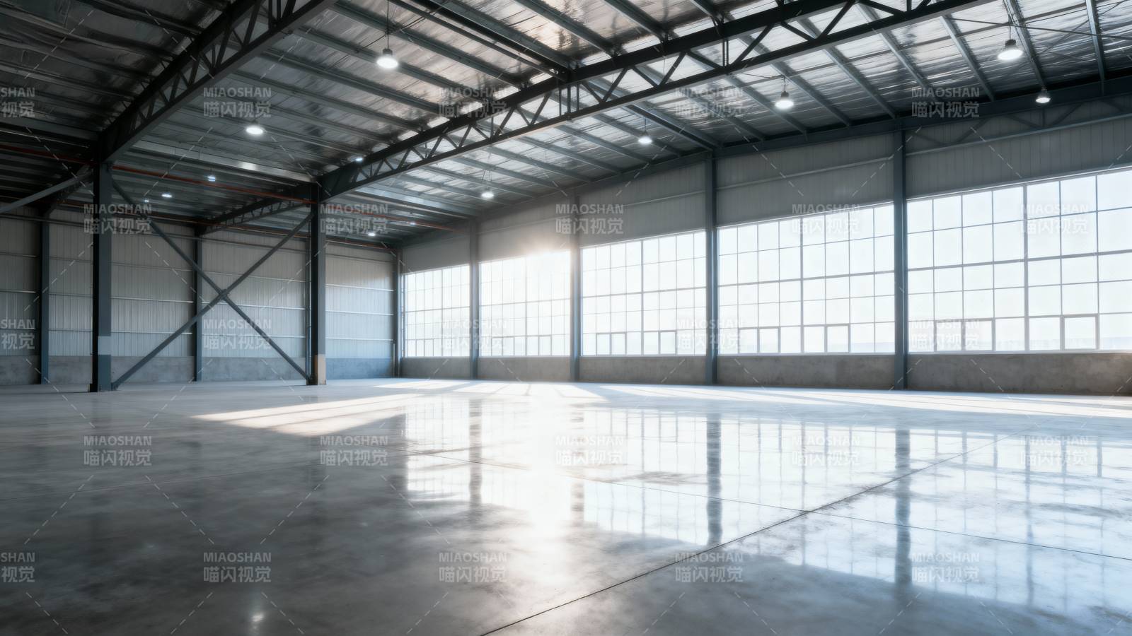 宽敞明亮的工业厂房图片