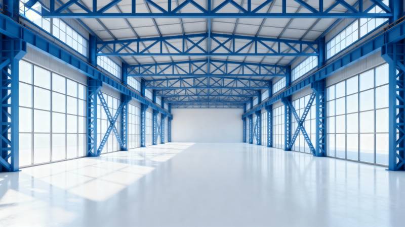 现代工业厂房内部图片