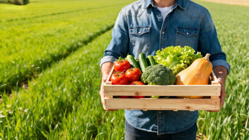 丰收的蔬菜篮图片