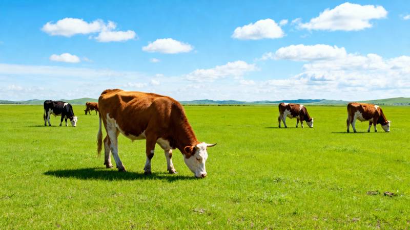 绿野牧牛图图片