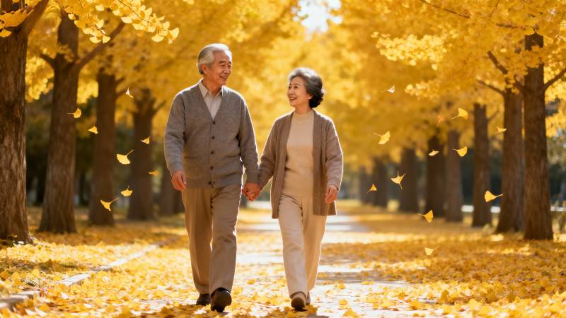 秋日相伴 金叶纷飞图片