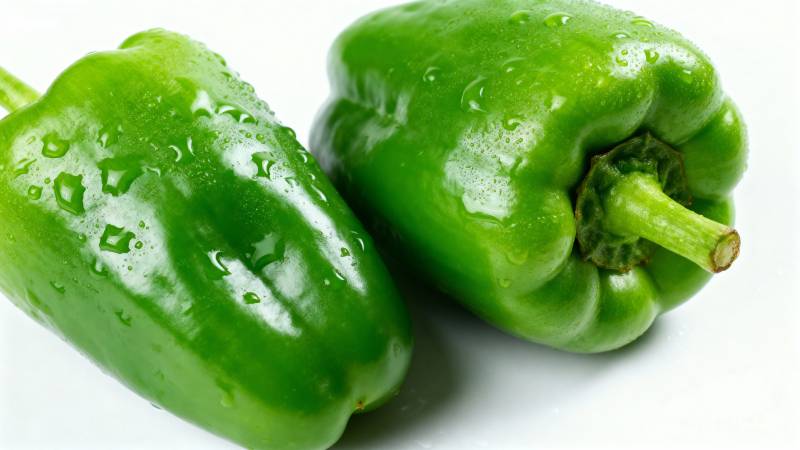 新鲜青椒特写图片