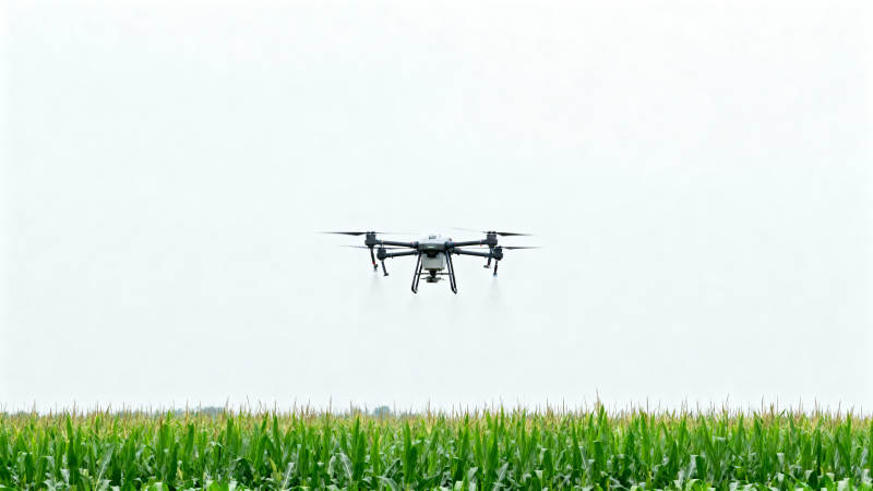 无人机飞越玉米田图片