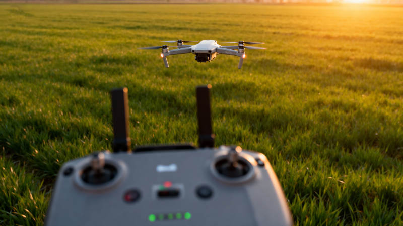 无人机遥控飞行图片