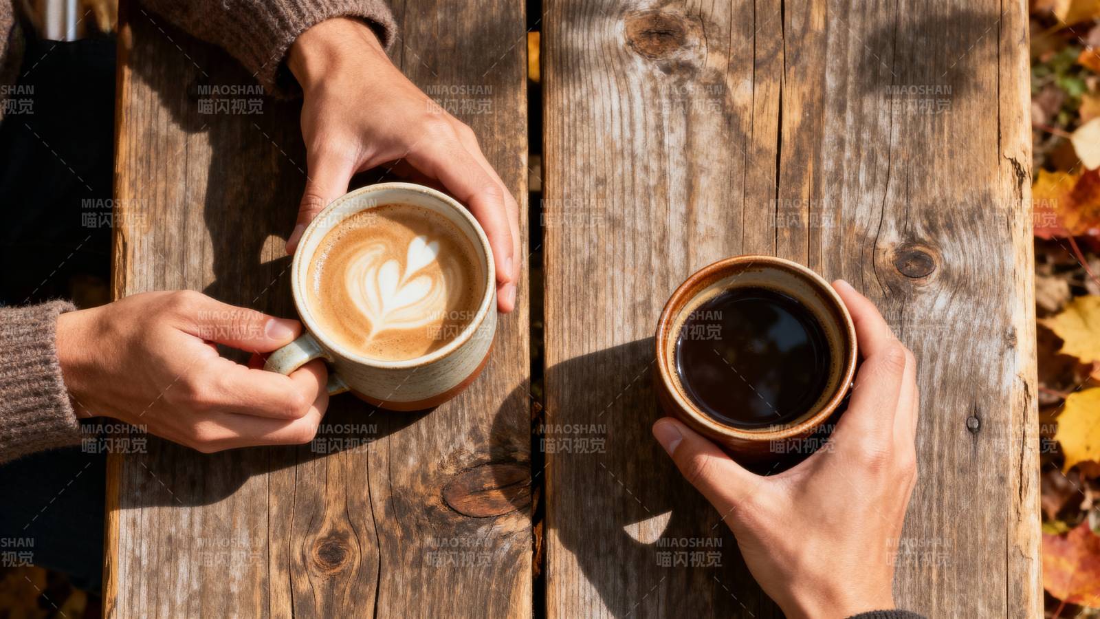 秋日咖啡时光图片