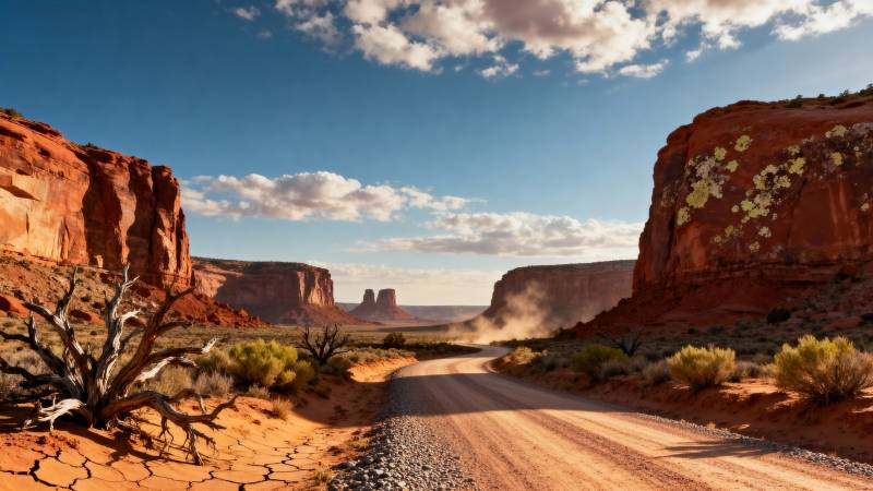 荒漠公路奇景图片