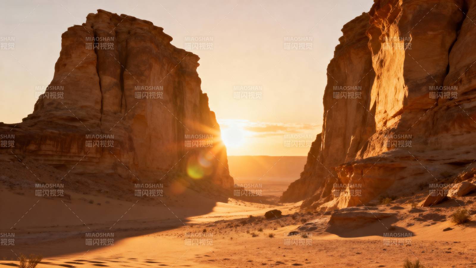 沙漠日出奇观图片