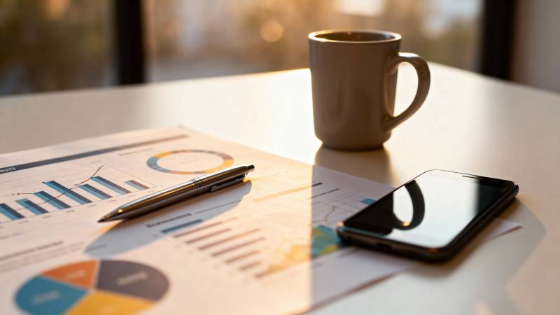 办公桌上的工作瞬间图片