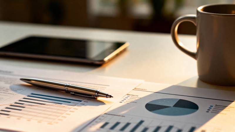 办公桌上的工作瞬间图片