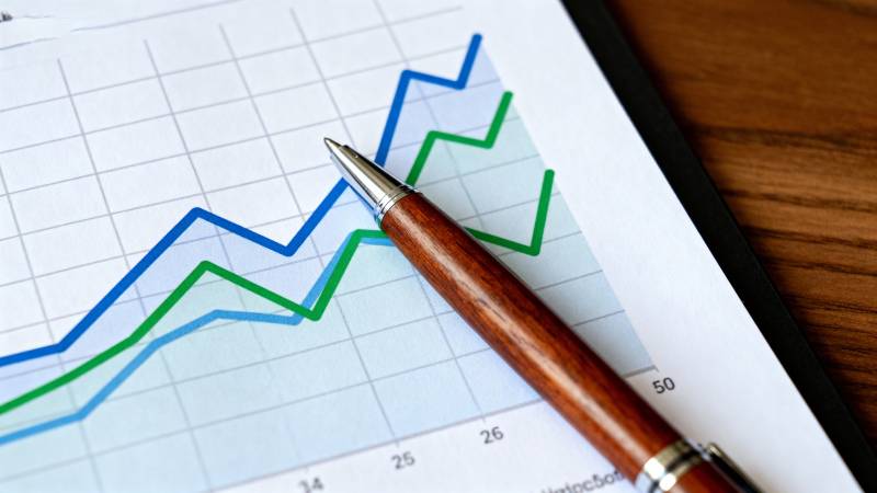 数据增长趋势图图片