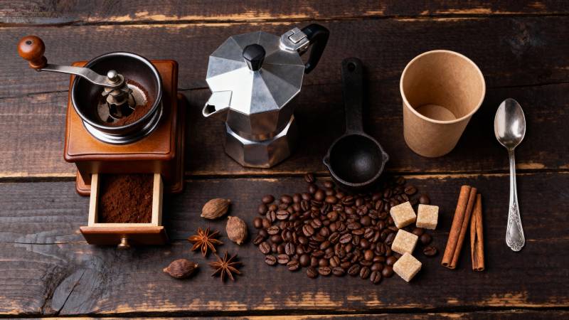 咖啡器具与香料图片