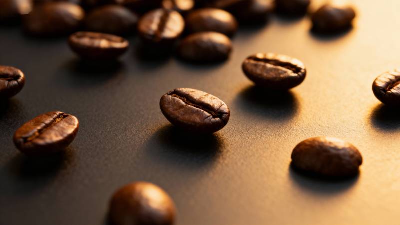 咖啡豆特写图片
