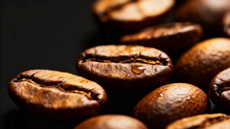 咖啡豆特写镜头图片