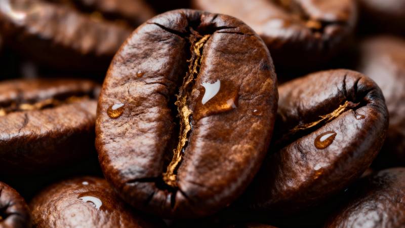 咖啡豆特写图片