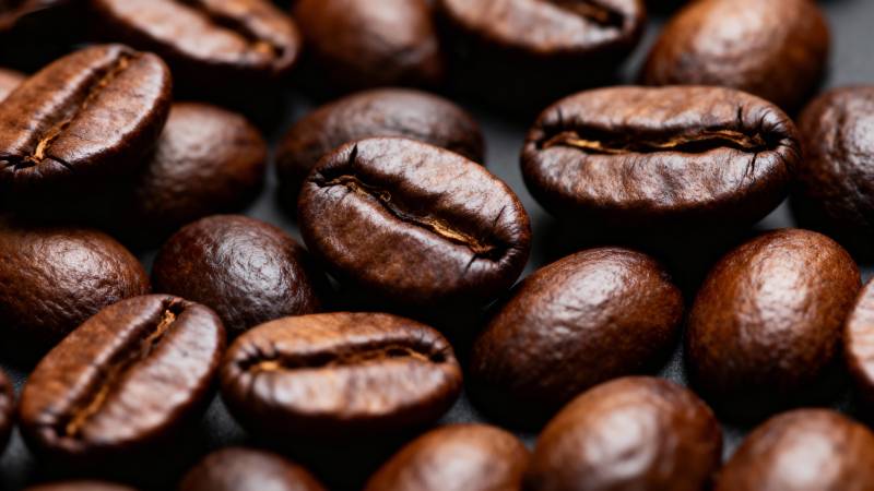 咖啡豆特写图片