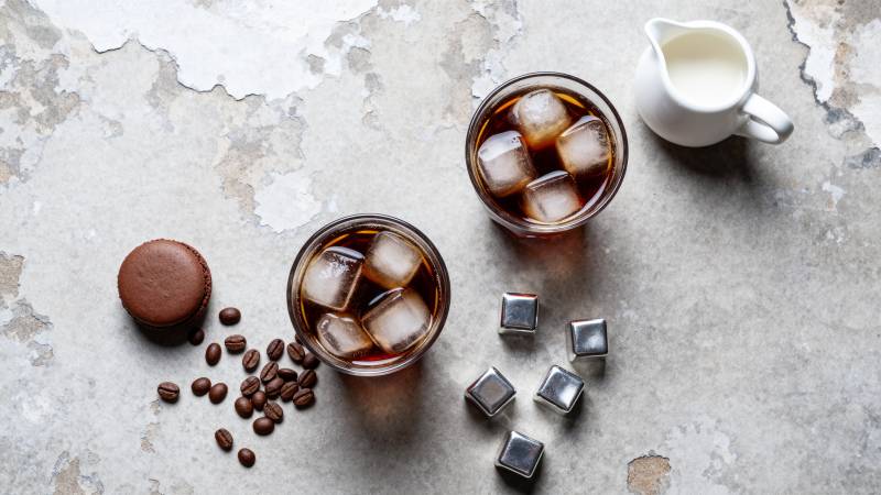 冰咖啡与巧克力图片