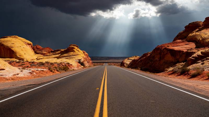 光束穿透乌云之路图片