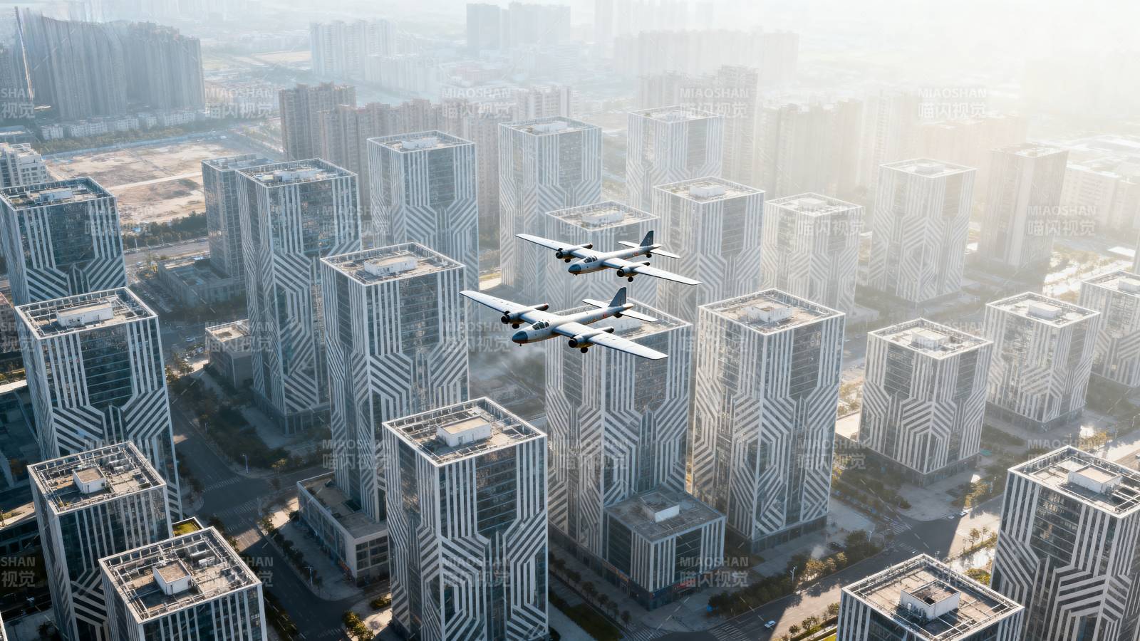 未来城市航拍图图片