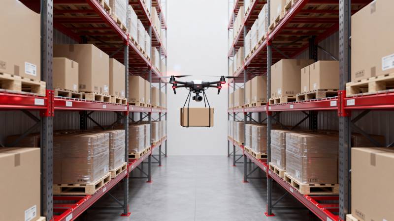 无人机仓库搬运图片