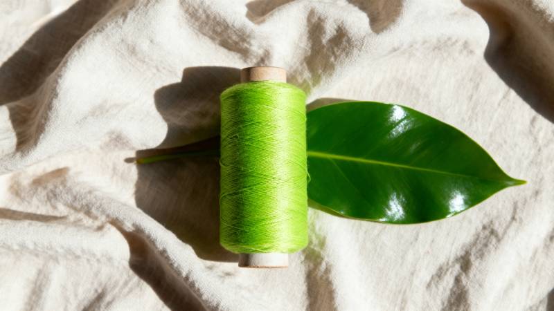 绿线与叶静物图片