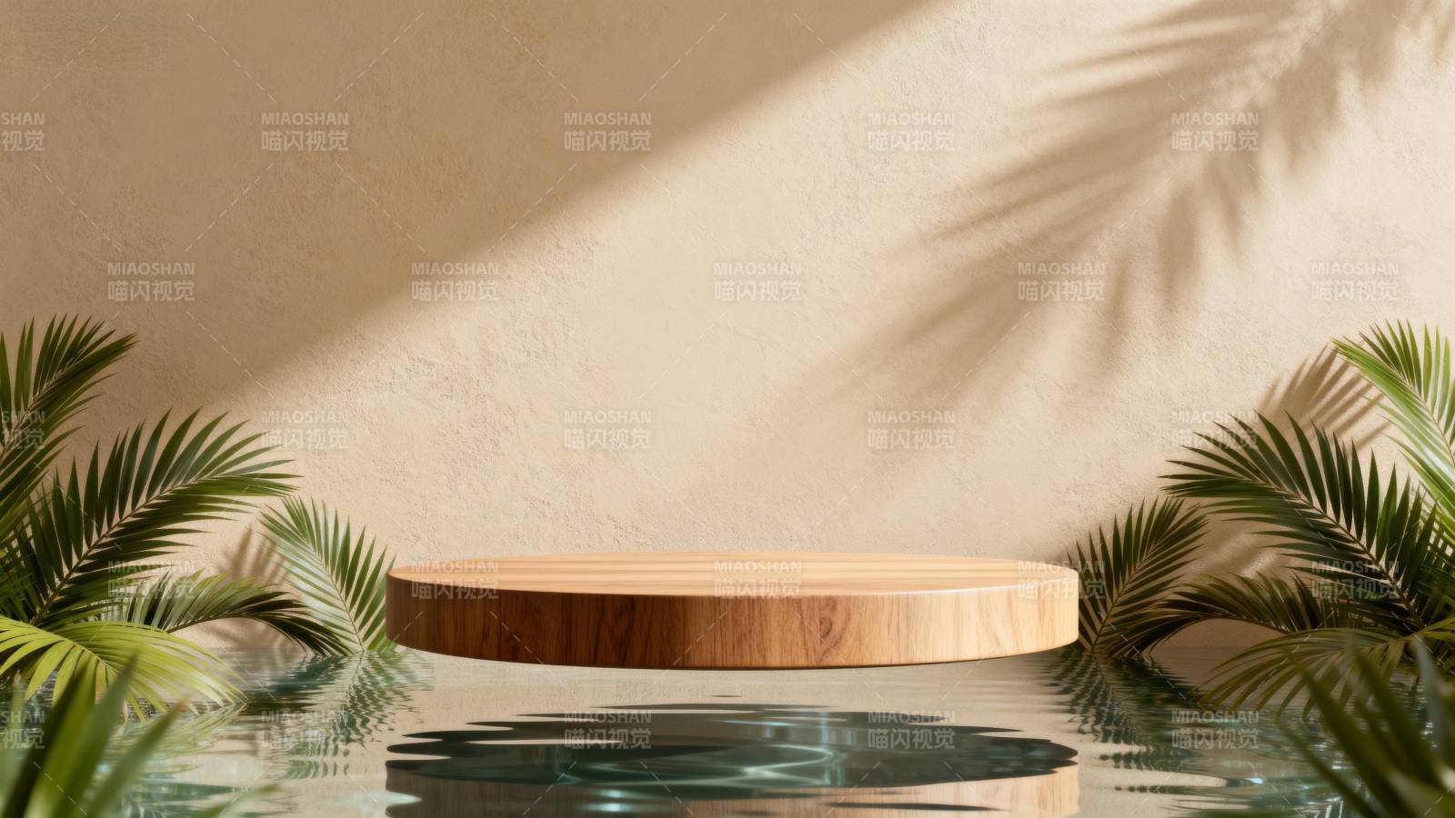 热带光影静谧台图片