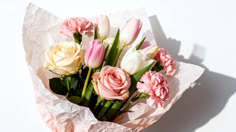 花束静美绽放图片