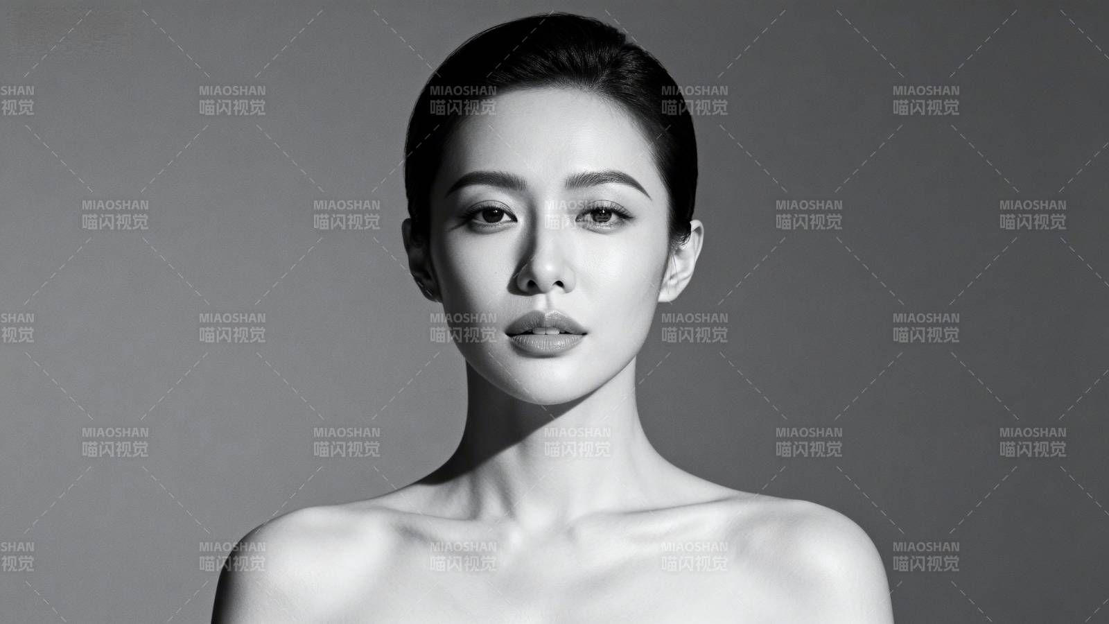 优雅黑白肖像图片