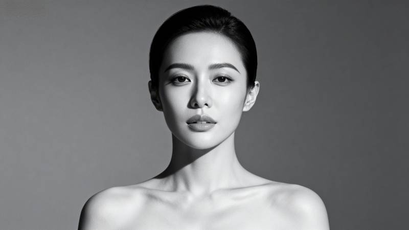 优雅黑白肖像图片