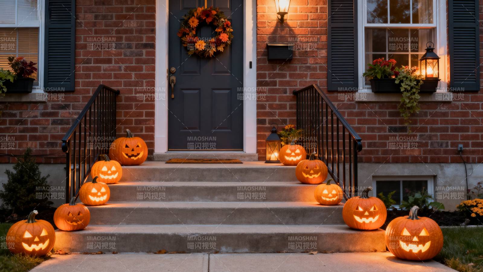 万圣节南瓜灯装饰图片
