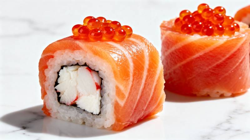 三文鱼寿司卷图片