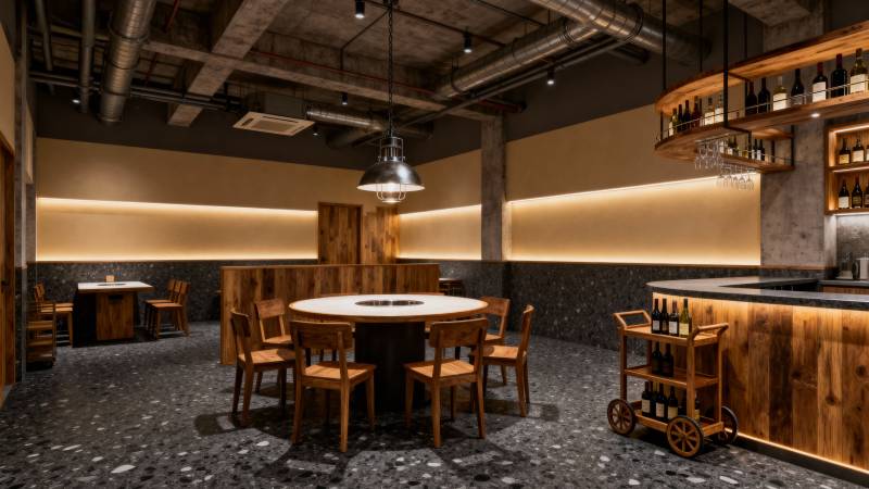 现代工业风餐厅图片