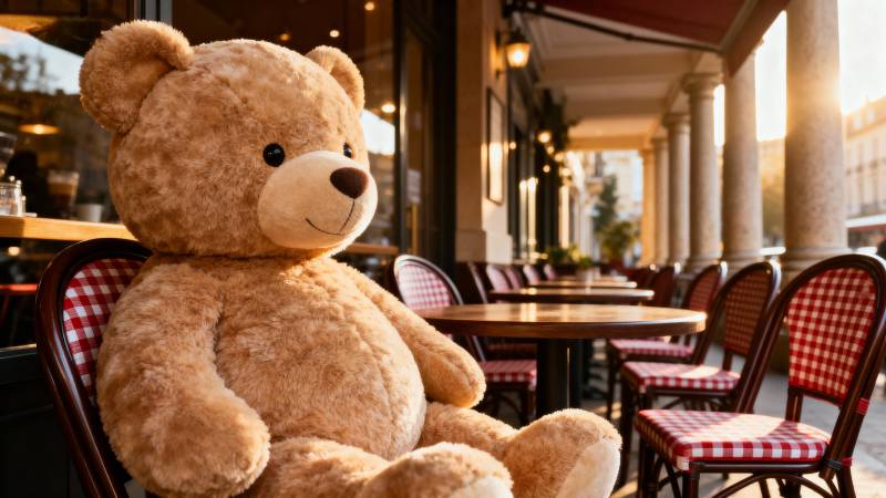 泰迪熊咖啡馆静坐图片