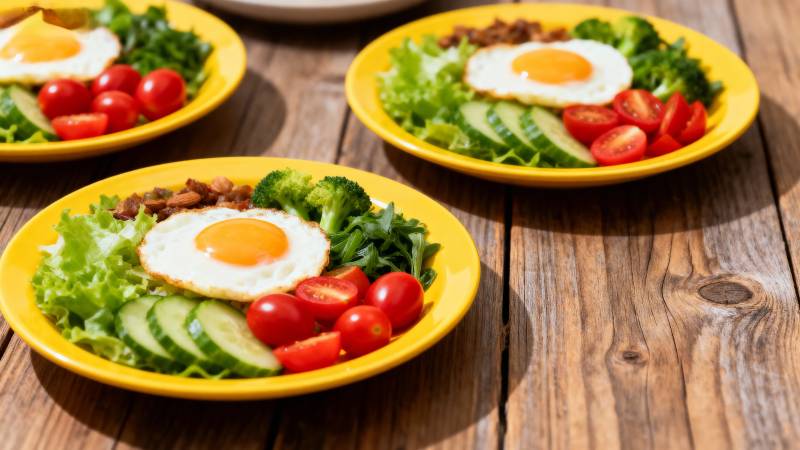 美味蔬菜蛋沙拉图片