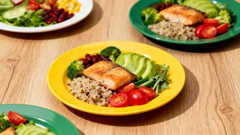 健康美味餐盘图片