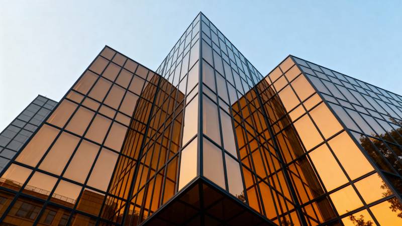 现代玻璃建筑群图片