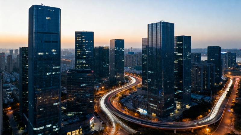 城市夜景璀璨图片