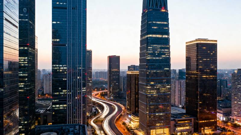 城市夜景璀璨灯火图片