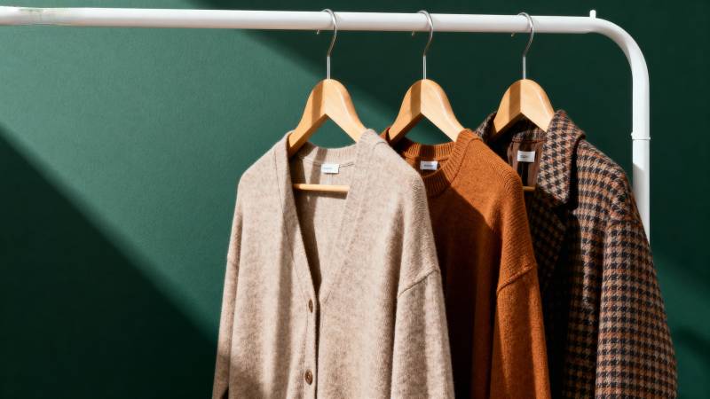 三件毛衣挂架上图片