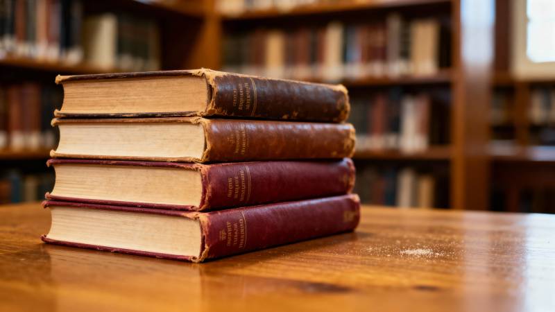 书堆静置图书馆图片