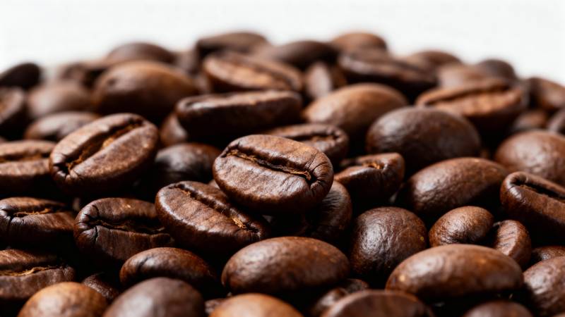 咖啡豆特写图片