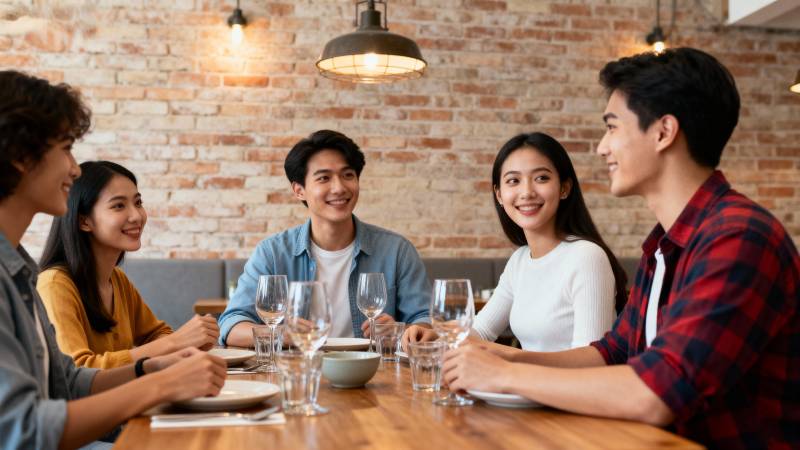 朋友聚餐欢笑时刻图片