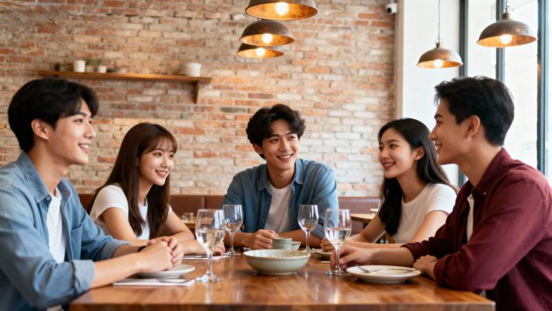 朋友聚餐欢笑时刻图片