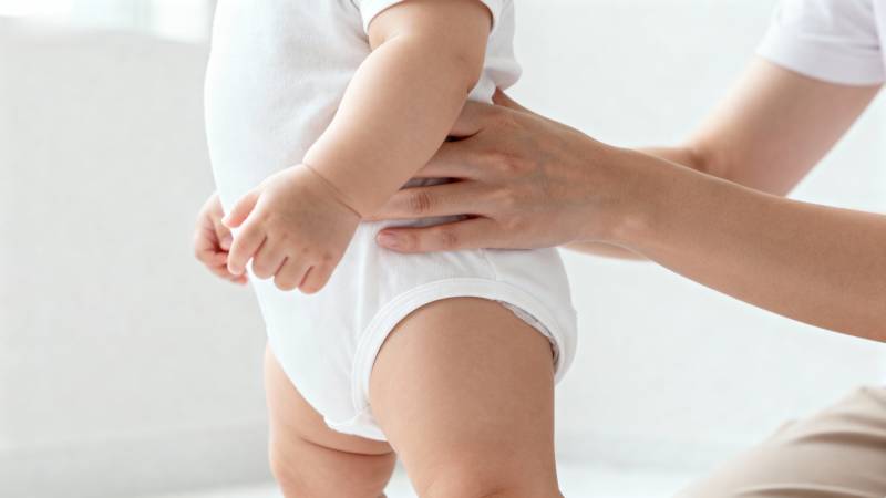 宝宝换尿布瞬间图片