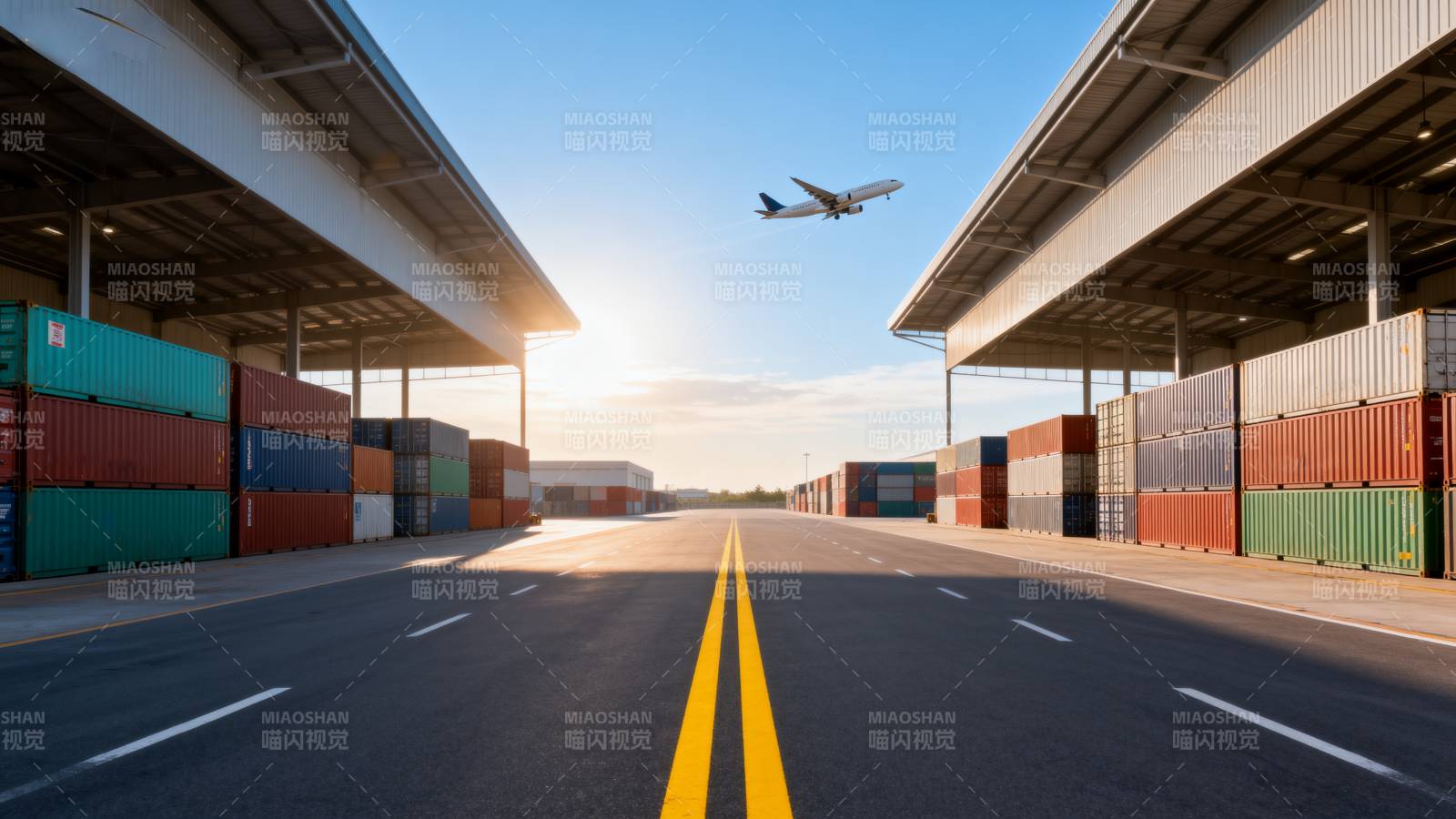 集装箱码头航拍图片