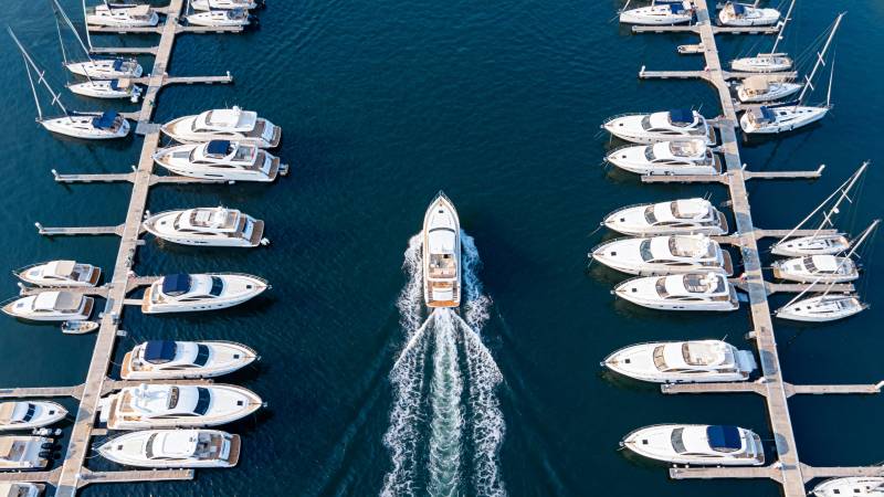 游艇码头航拍图片