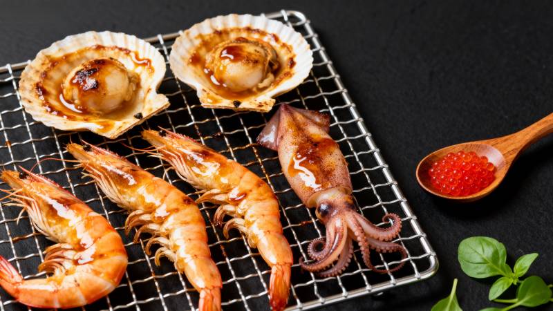 海鲜烧烤拼盘图片