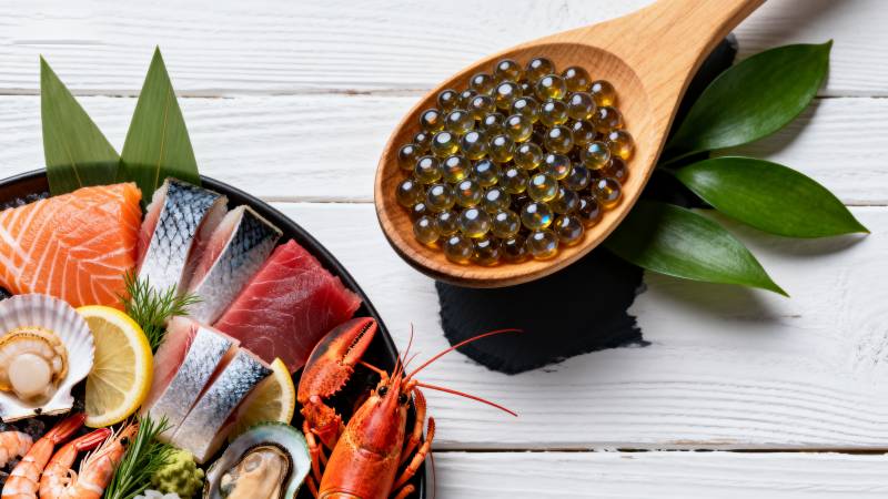 海鲜拼盘与鱼子酱图片