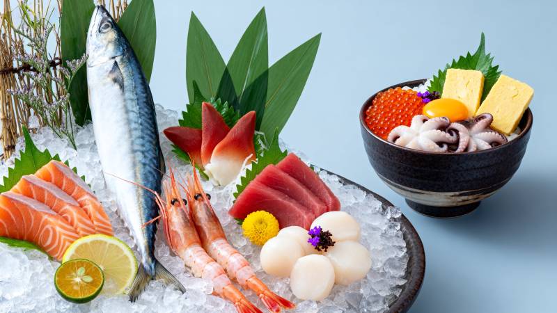 新鲜刺身拼盘图片